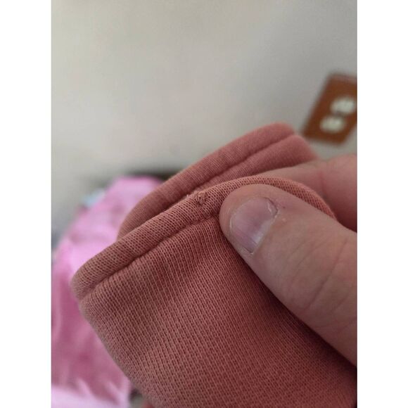 FRANK & EILEEN eileen sweatshirt button triple fleece in pink Sz Large - Picture 6 of 6